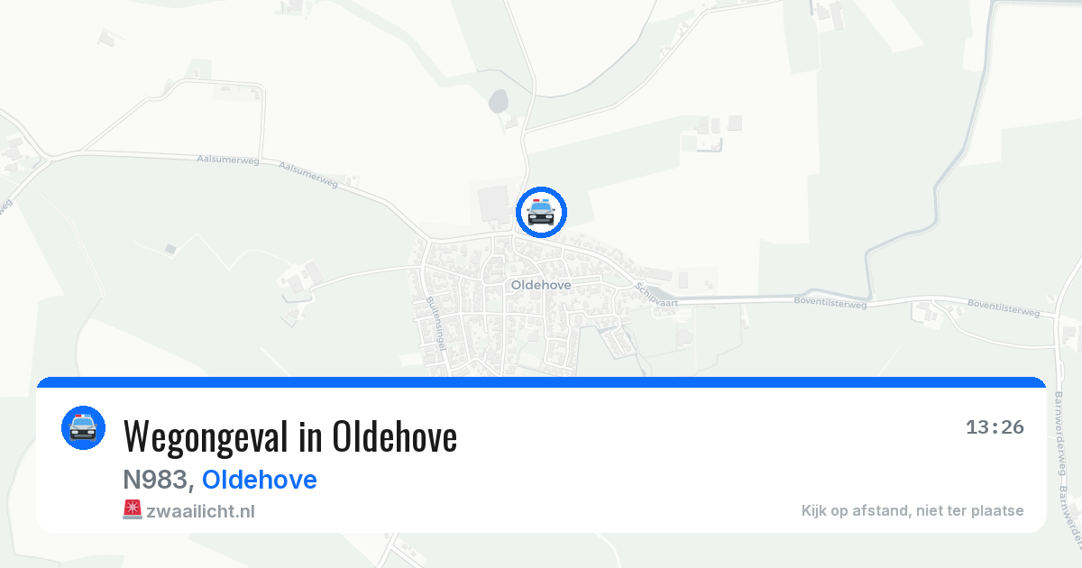 Wegongeval in Oldehove — 6 apr 2026