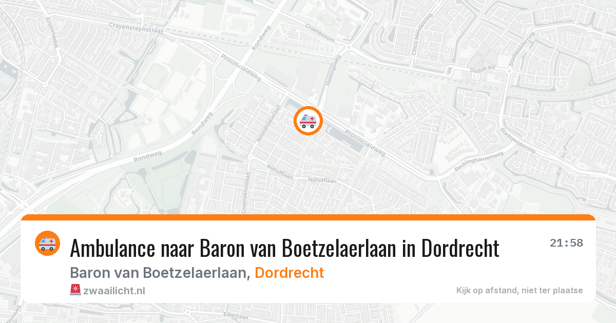 Ambulance naar Baron van Boetzelaerlaan in Dordrecht — 3 aug 2026