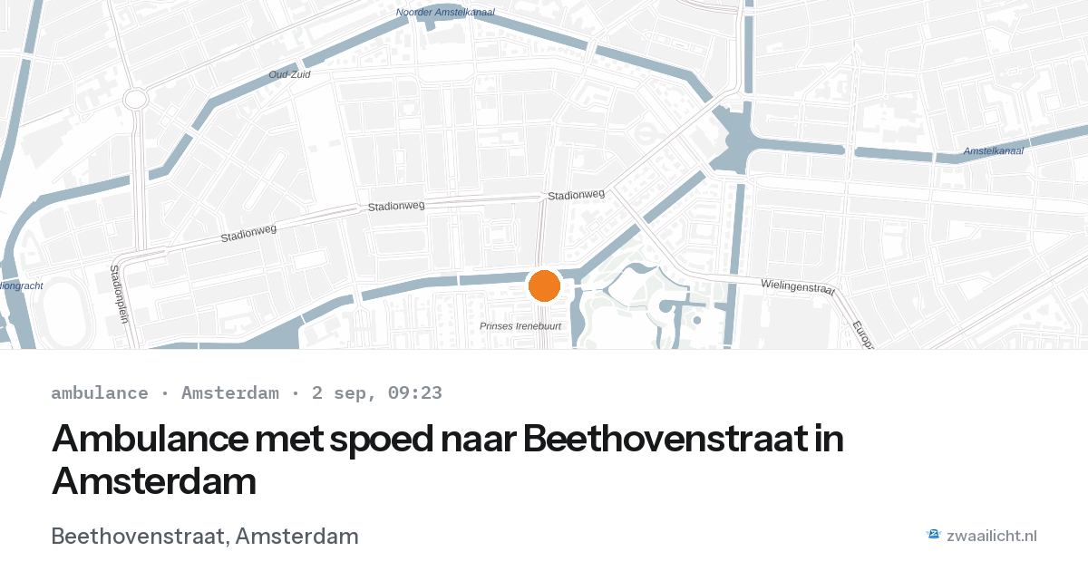 Ambulance met spoed naar Beethovenstraat in Amsterdam — 2 sep 2026
