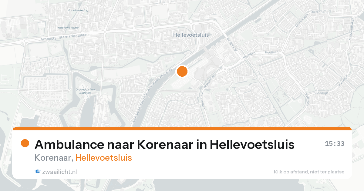 Ambulance naar Korenaar in Hellevoetsluis — 16 aug 2026