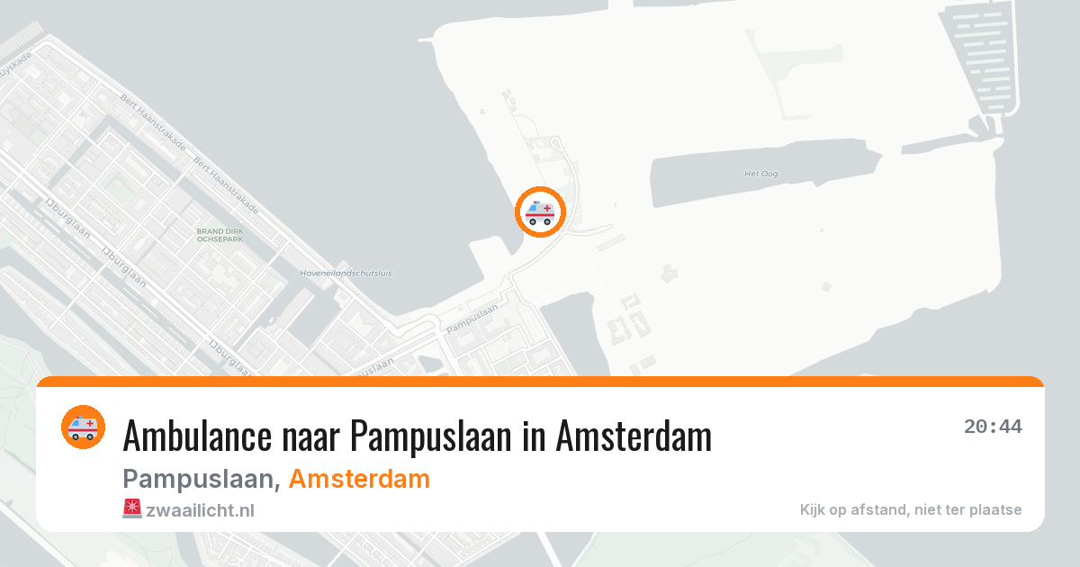 Ambulance naar Pampuslaan in Amsterdam — 16 mrt 2026