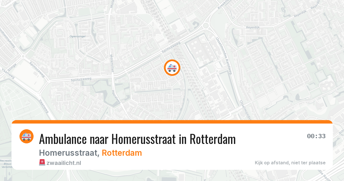 Ambulance naar Homerusstraat in Rotterdam — 9 jun 2026
