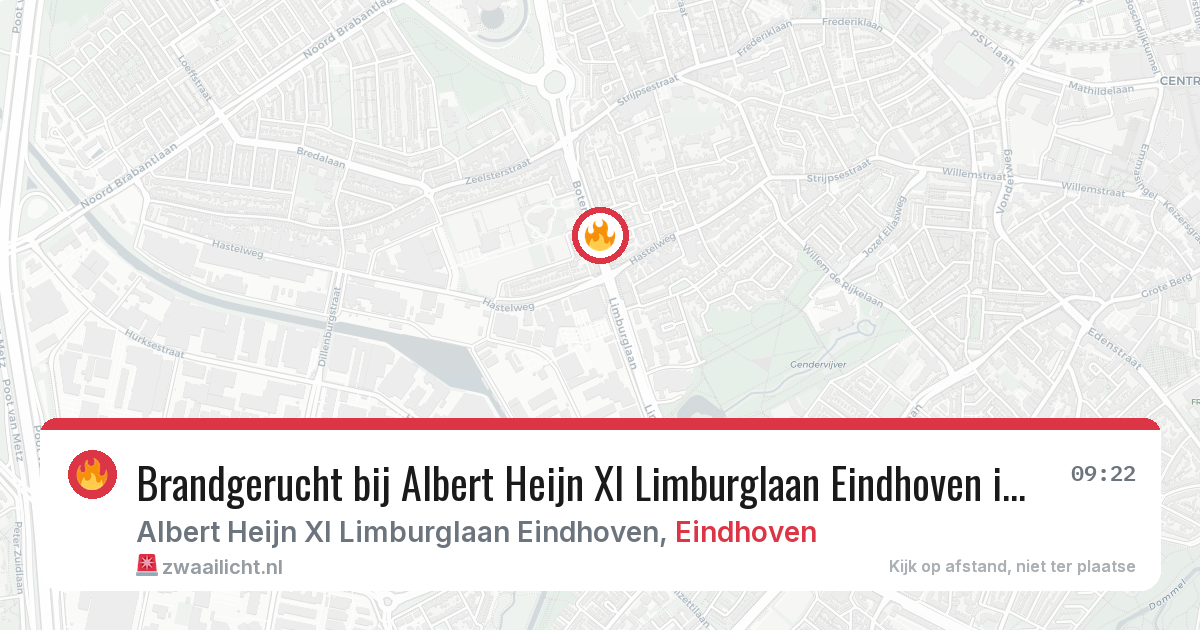 Brandgerucht bij Albert Heijn Xl Limburglaan Eindhoven in Eindhoven — 4 aug 2026