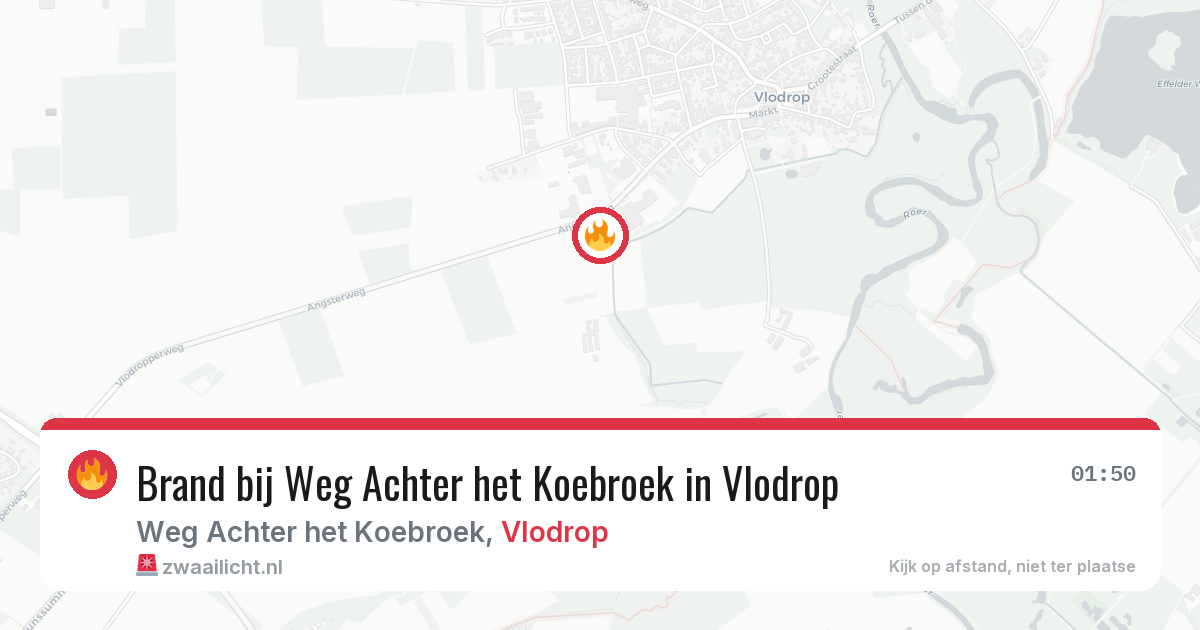Brand bij Weg Achter het Koebroek in Vlodrop — 23 mei 2026