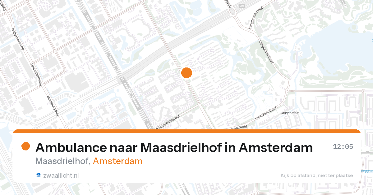 Ambulance naar Maasdrielhof in Amsterdam — 28 aug 2026