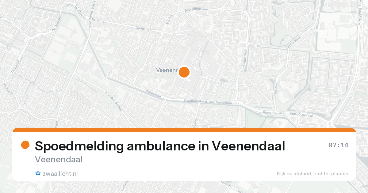 Spoedmelding ambulance in Veenendaal — 15 aug 2026
