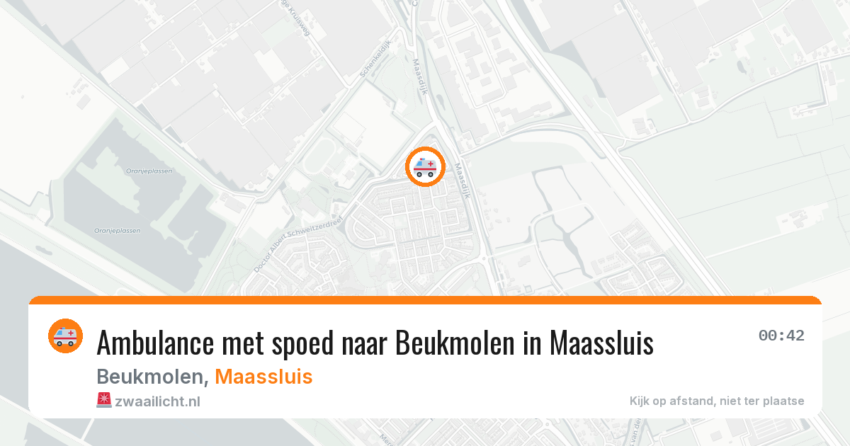 Ambulance met spoed naar Beukmolen in Maassluis — 11 aug 2026