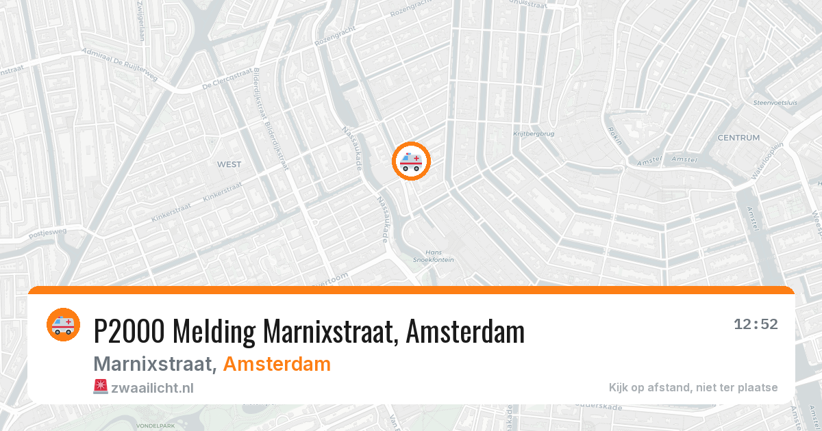 P2000 Melding Marnixstraat, Amsterdam — 21 apr 2026