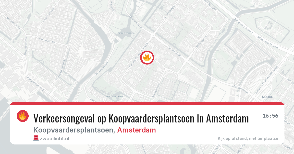 Verkeersongeval op Koopvaardersplantsoen in Amsterdam — 25 mei 2026