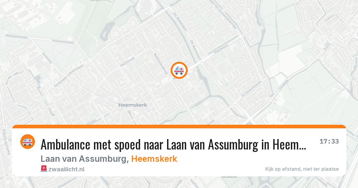 Ambulance met spoed naar Laan van Assumburg in Heemskerk — 23 jun 2026