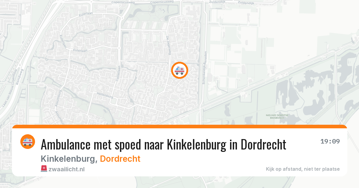 Ambulance met spoed naar Kinkelenburg in Dordrecht — 10 aug 2026