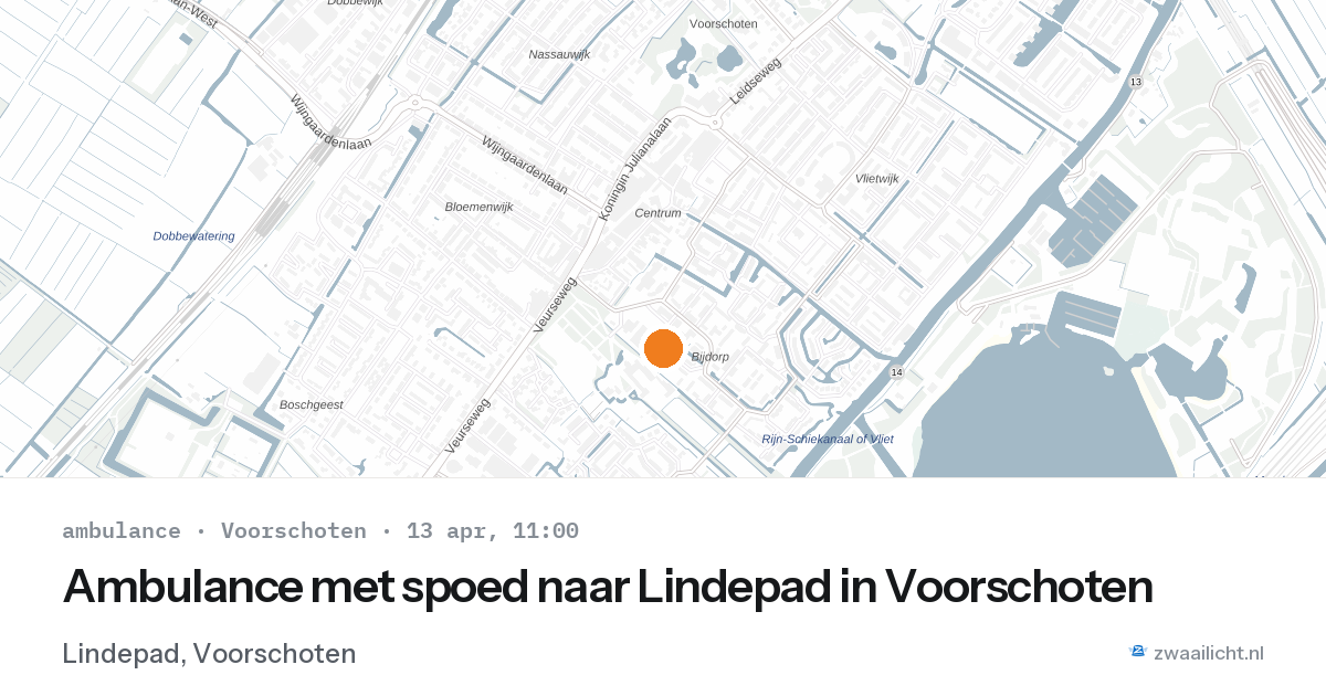 Ambulance met spoed naar Lindepad in Voorschoten — 13 apr 2026