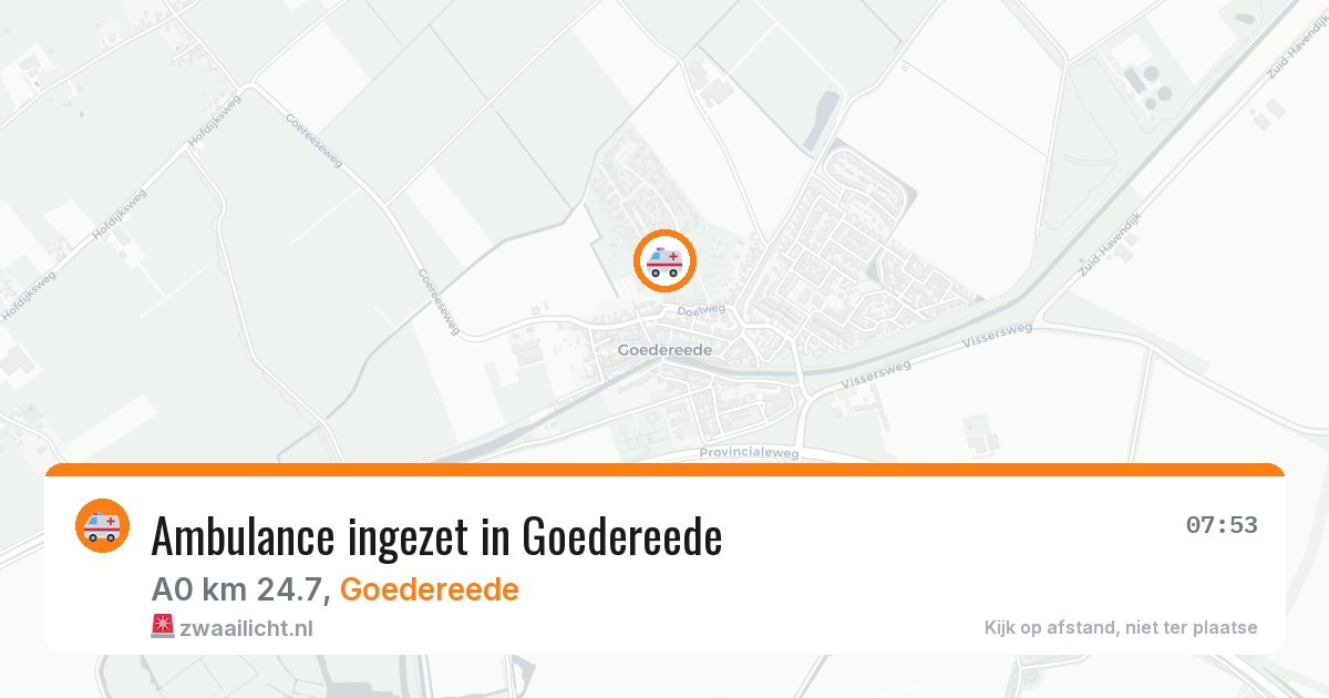 Ambulance ingezet in Goedereede — 5 mrt 2026