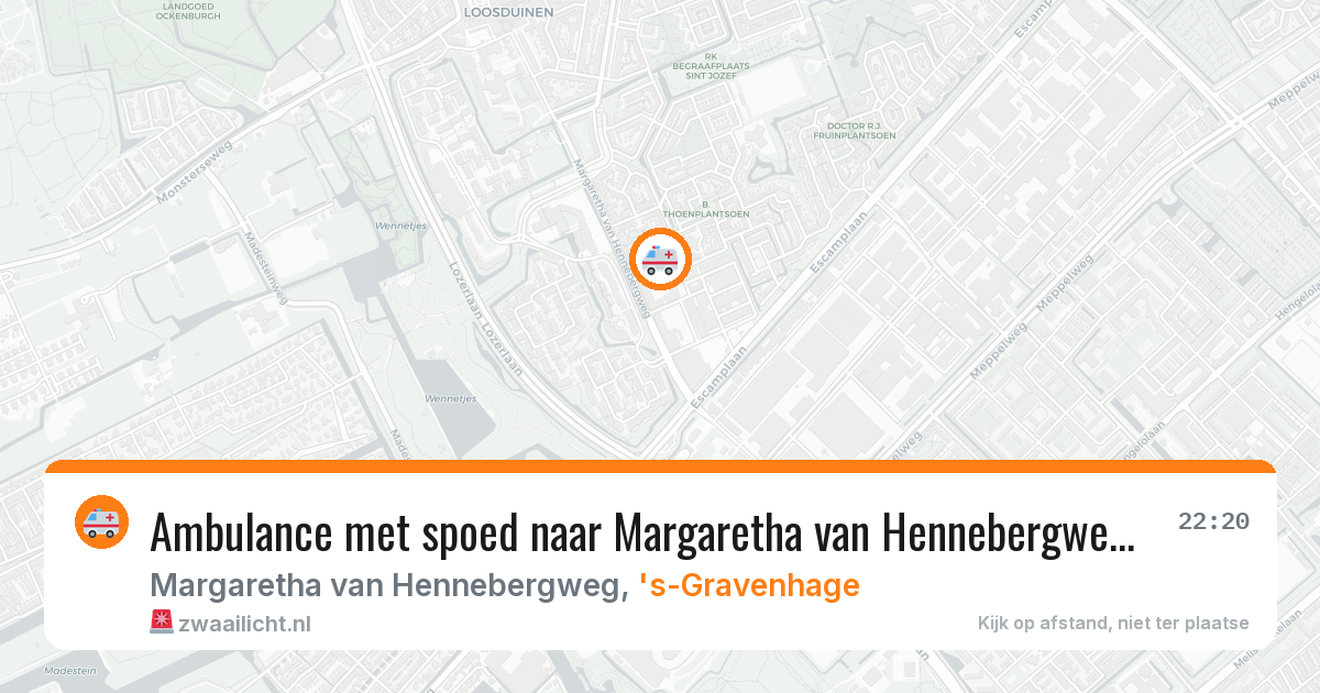 Ambulance met spoed naar Margaretha van Hennebergweg in 's-Gravenhage — 17 mrt 2026
