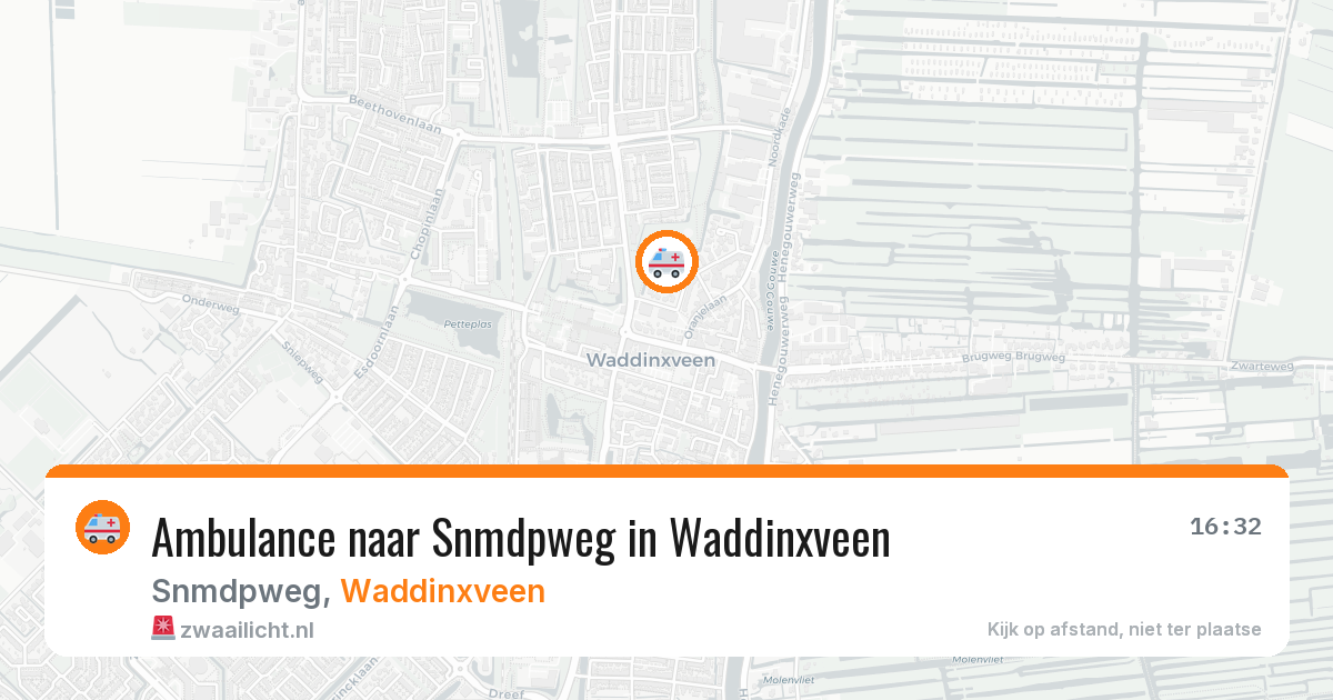 Ambulance naar Snmdpweg in Waddinxveen — 9 mei 2026