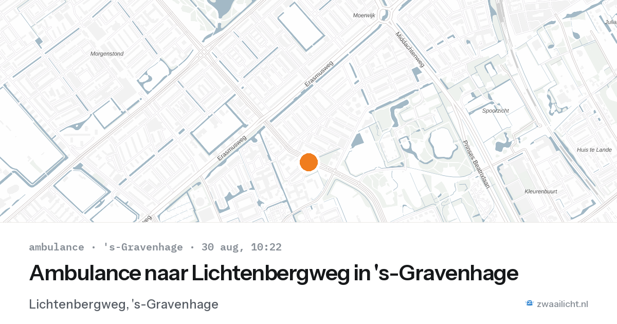 Ambulance naar Lichtenbergweg in 's-Gravenhage — 30 aug 2026