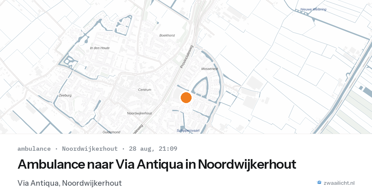 Ambulance naar Via Antiqua in Noordwijkerhout — 28 aug 2026