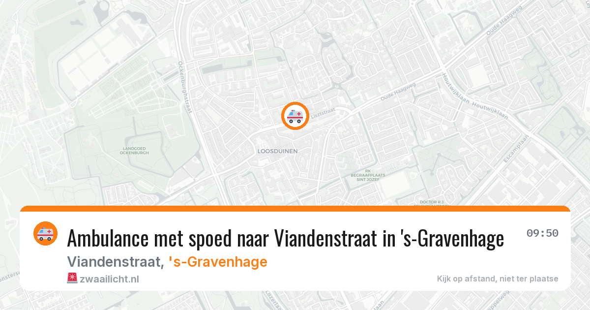 Ambulance met spoed naar Viandenstraat in 's-Gravenhage — 10 mei 2026