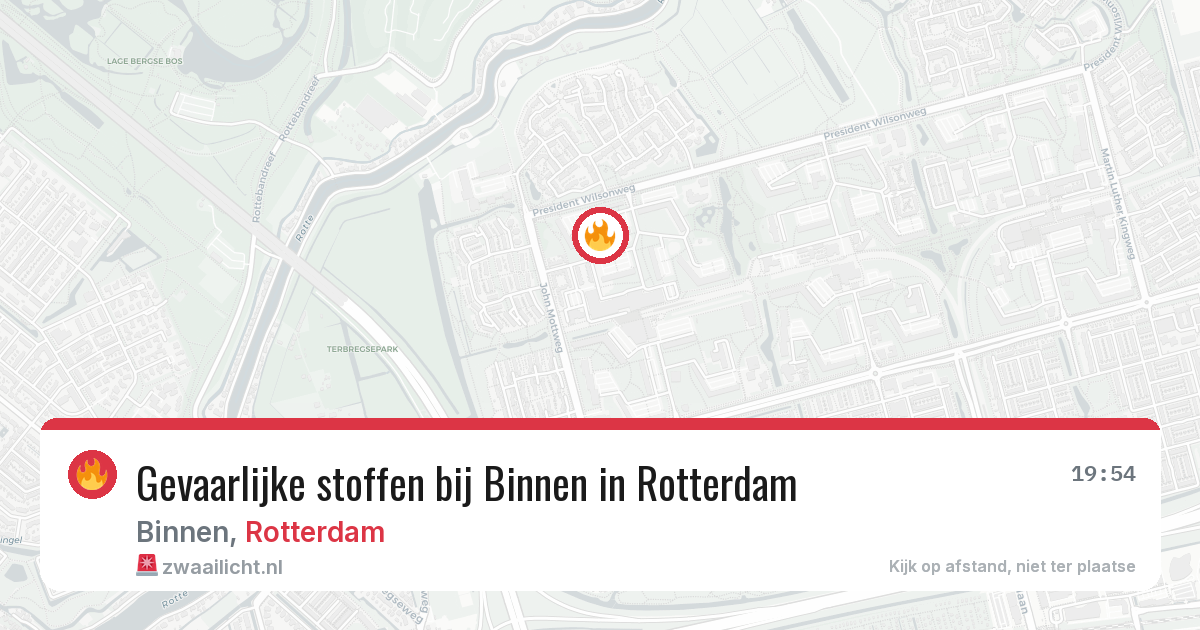 Gevaarlijke stoffen bij Binnen in Rotterdam — 20 jul 2026