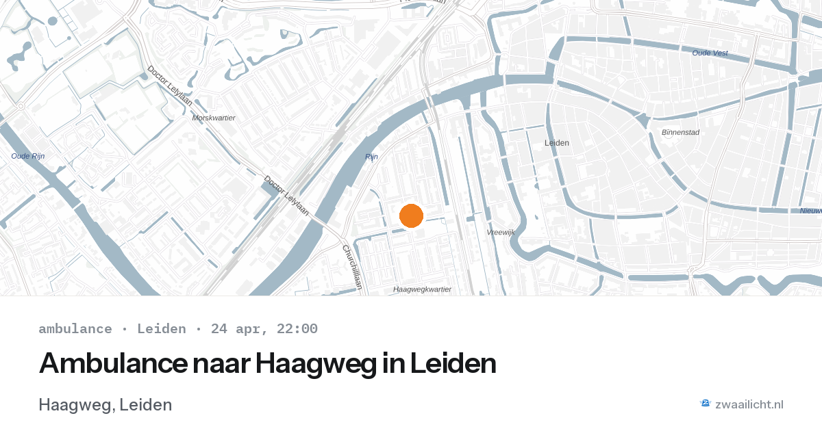 Ambulance naar Haagweg in Leiden — 24 apr 2026