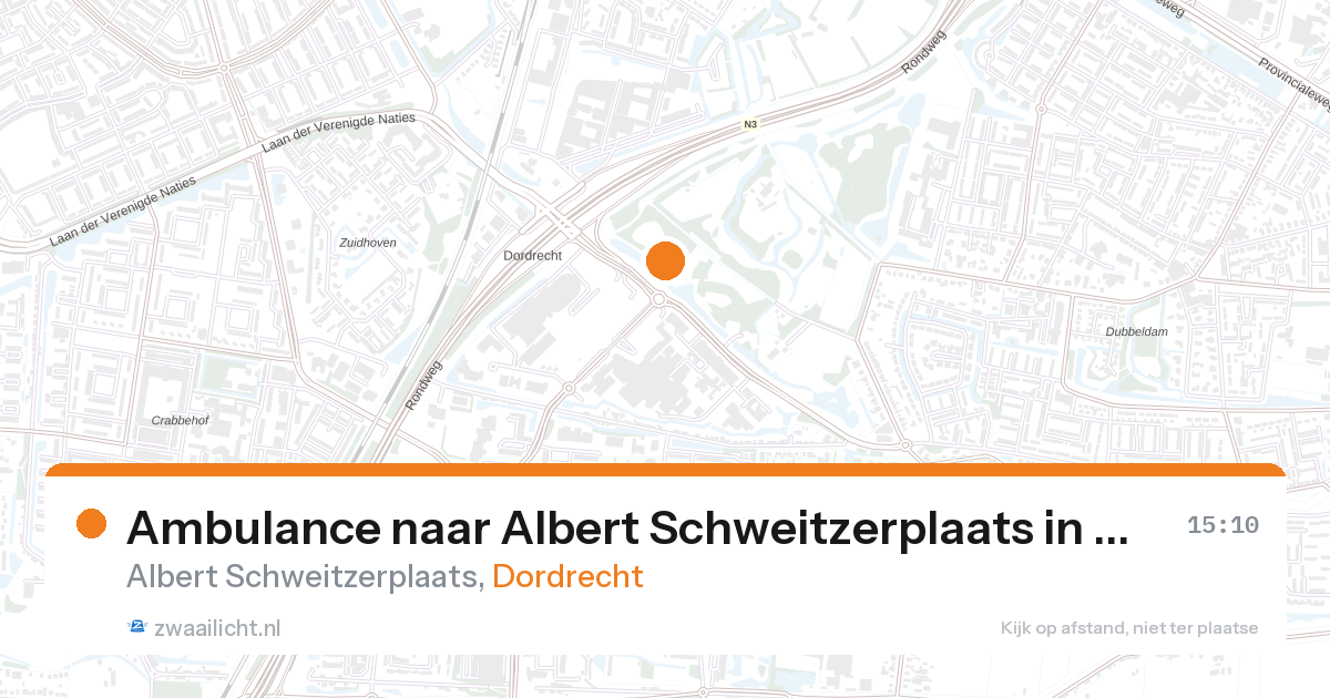 Ambulance naar Albert Schweitzerplaats in Dordrecht — 1 apr 2026