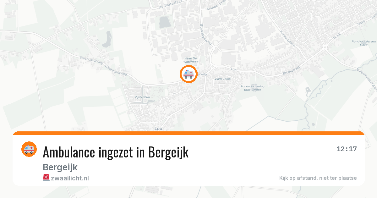 Ambulance ingezet in Bergeijk — 13 aug 2026