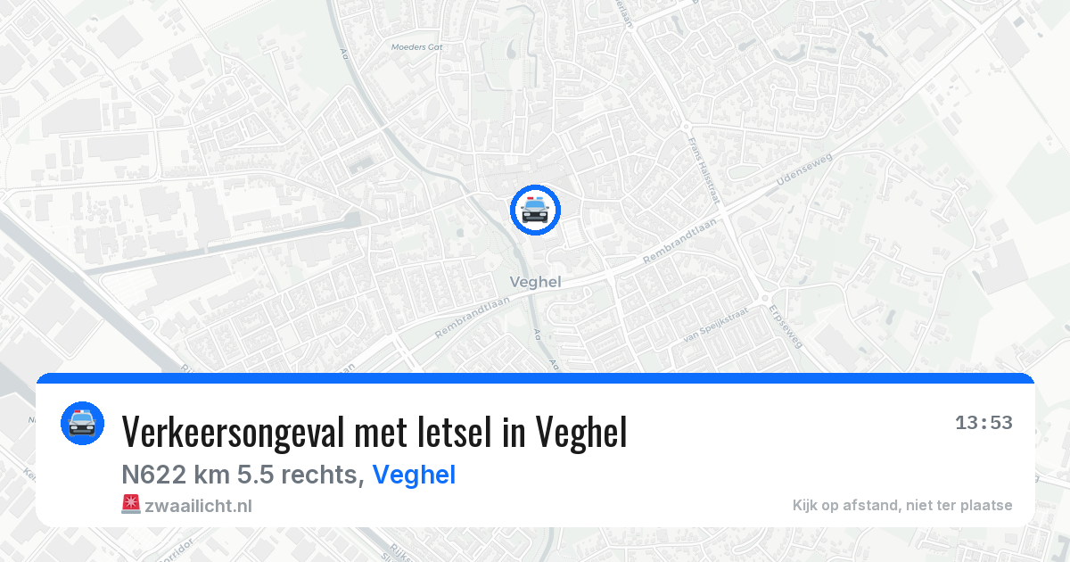 Verkeersongeval met letsel in Veghel — 18 jul 2026