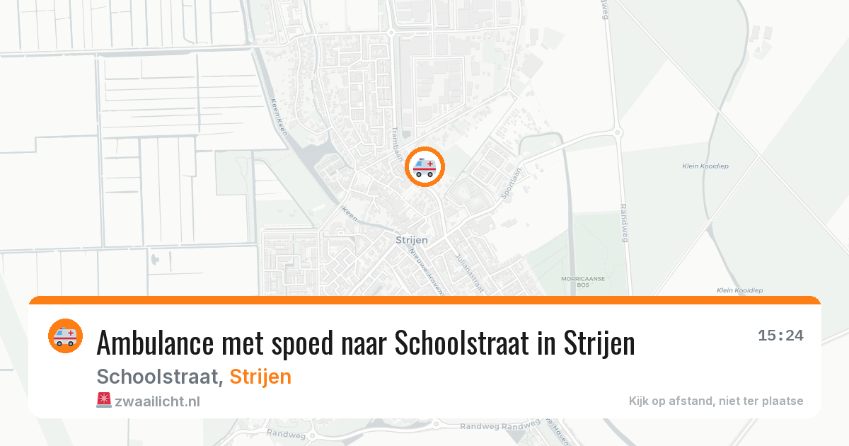 Ambulance met spoed naar Schoolstraat in Strijen — 5 apr 2026