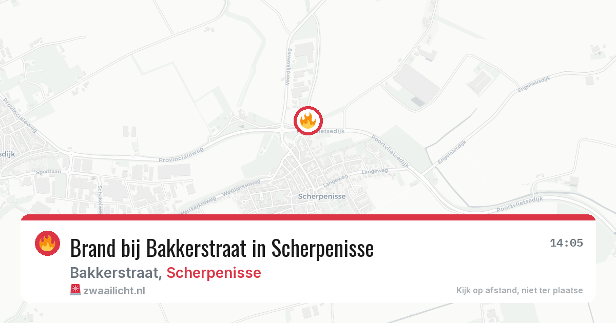 Brand bij Bakkerstraat in Scherpenisse — 29 apr 2026