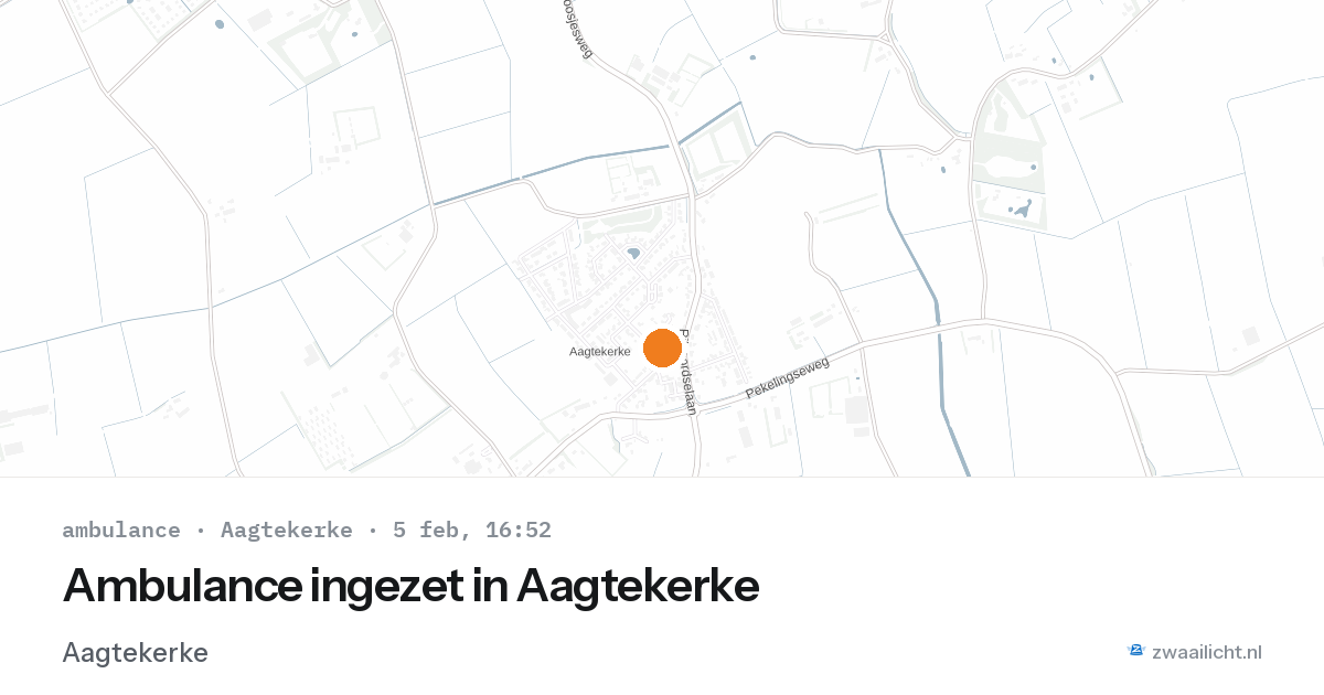 Ambulance ingezet in Aagtekerke — 5 feb 2026
