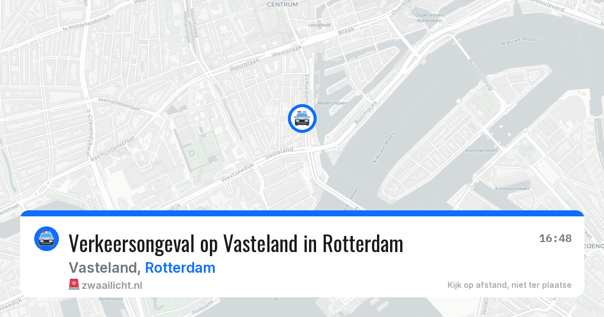 Verkeersongeval op Vasteland in Rotterdam — 29 jan 2026
