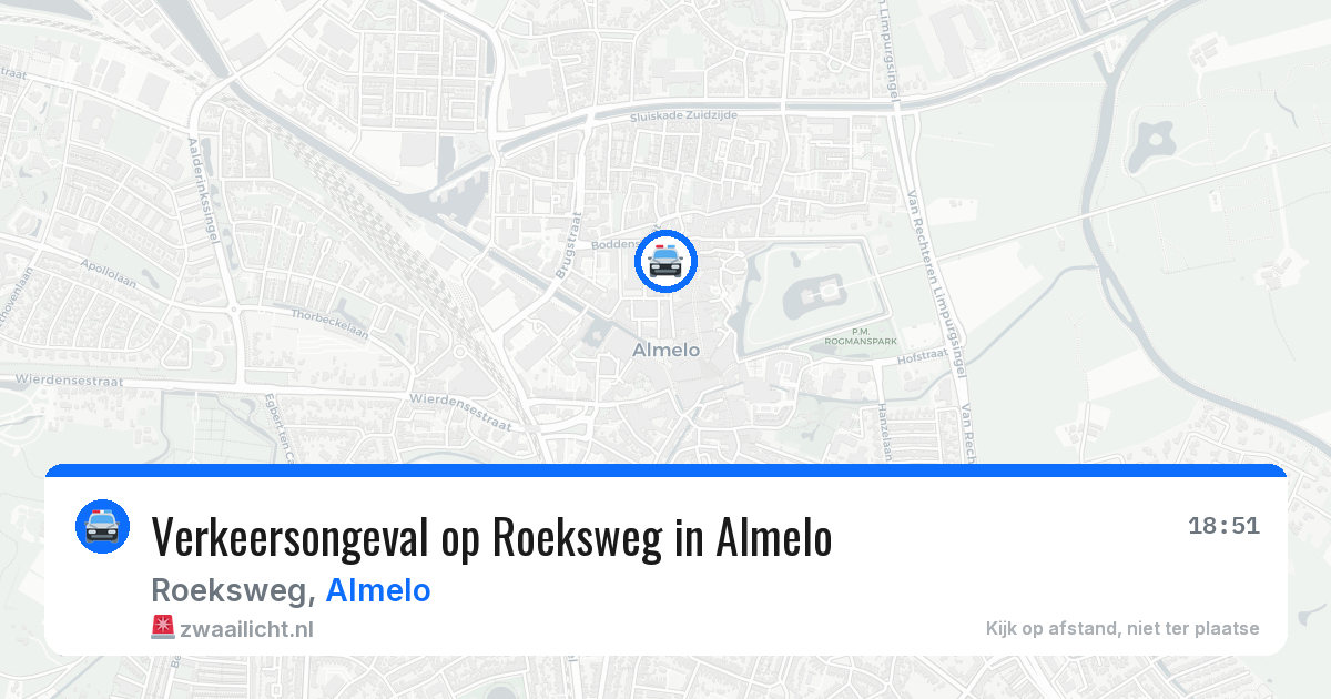 Verkeersongeval op Roeksweg in Almelo — 6 mrt 2026