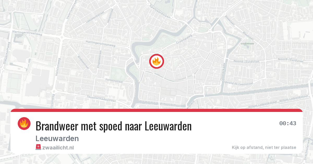 Brandweer met spoed naar Leeuwarden — 27 feb 2026 | 🚨 Zwaailicht.nl