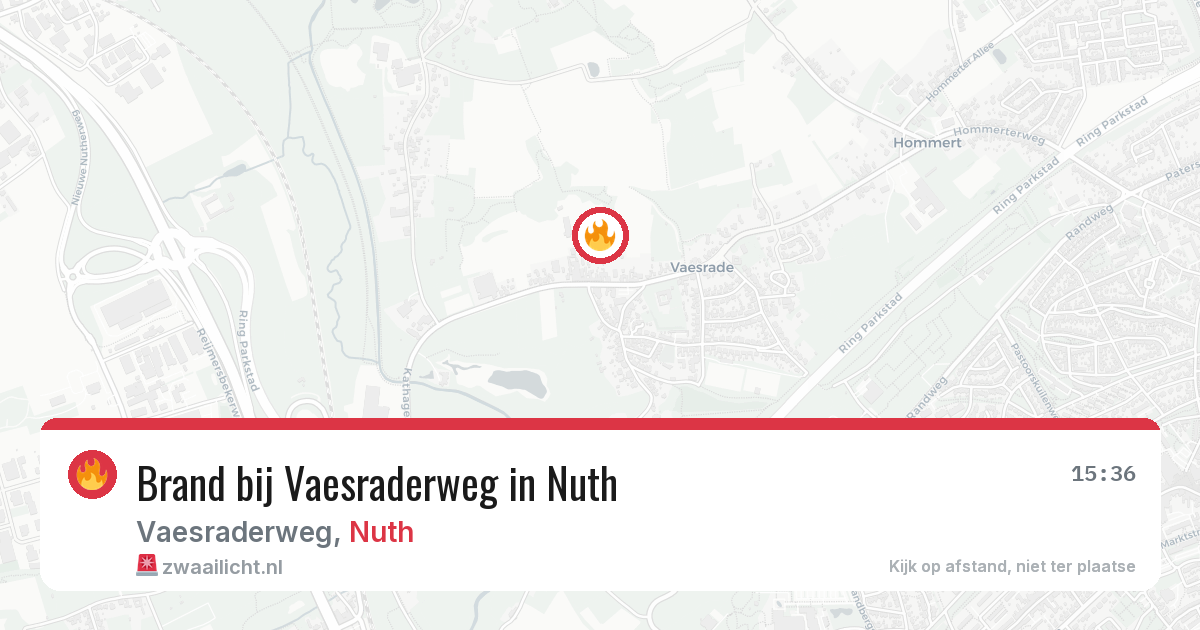 Brand bij Vaesraderweg in Nuth — 22 jul 2026