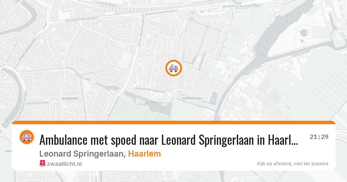 Ambulance met spoed naar Leonard Springerlaan in Haarlem — 30 jun 2026