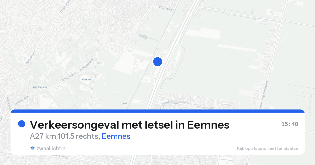 Verkeersongeval met letsel in Eemnes — 12 aug 2026