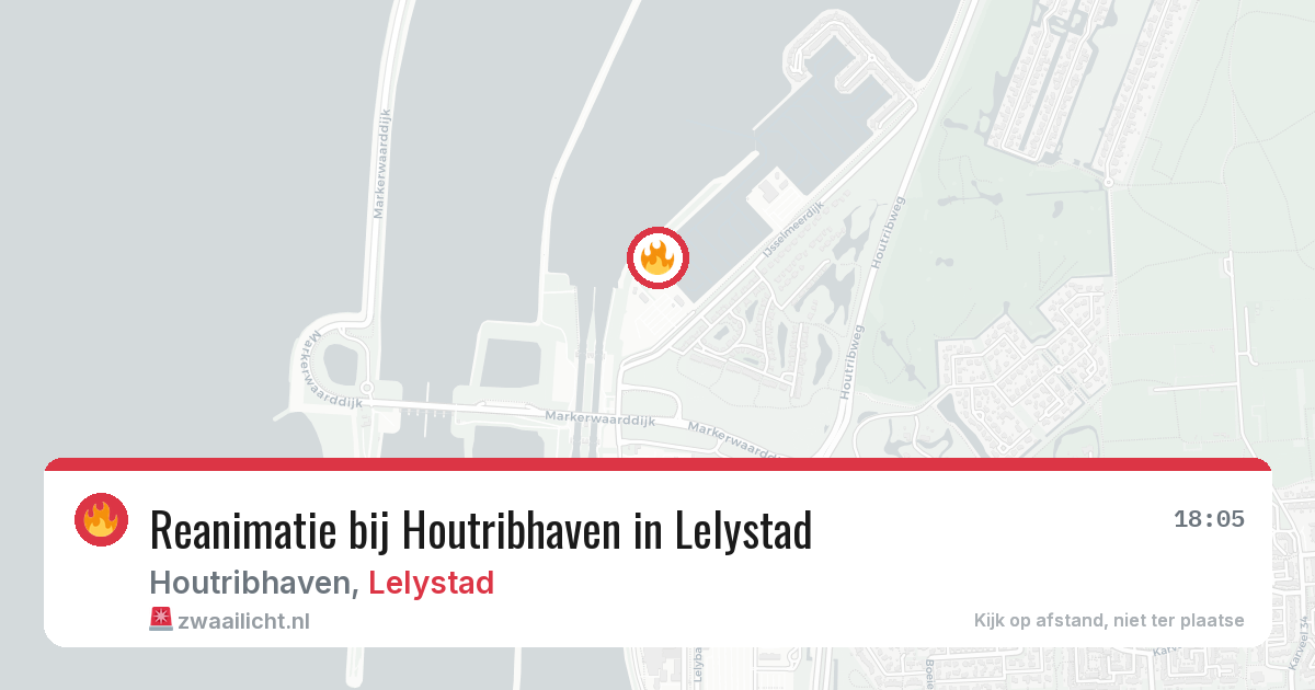Reanimatie bij Houtribhaven in Lelystad — 5 mrt 2026