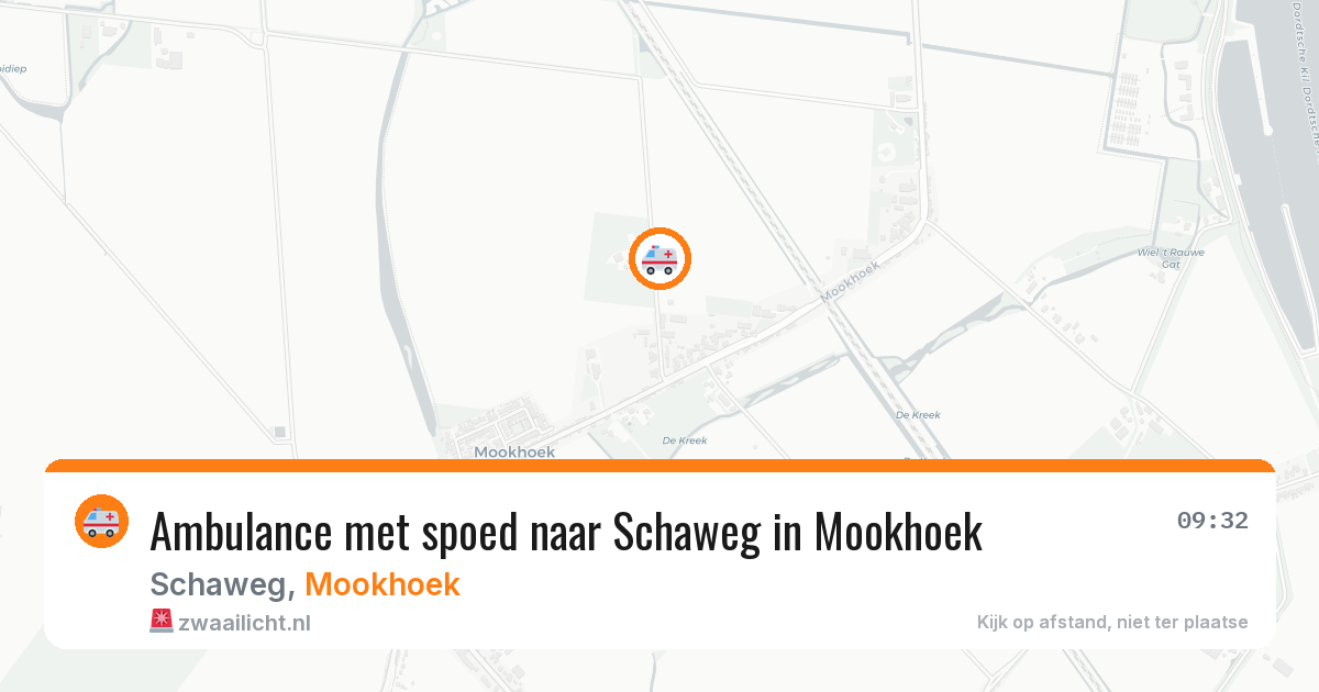 Ambulance met spoed naar Schaweg in Mookhoek — 2 aug 2026