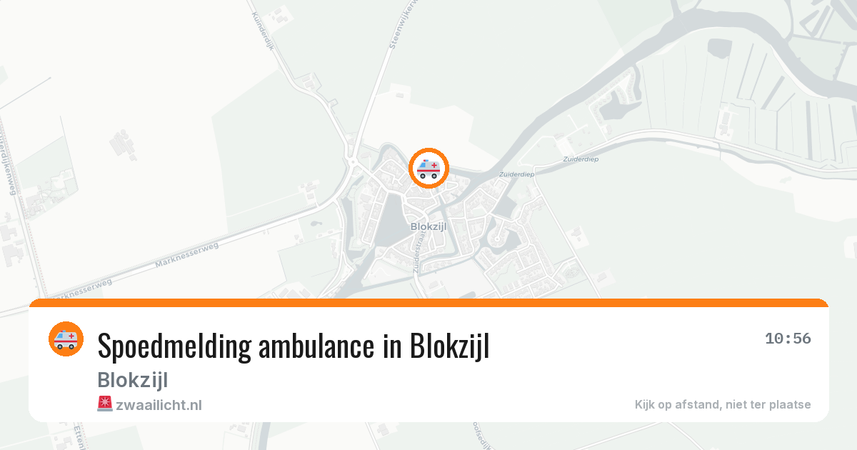 Spoedmelding ambulance in Blokzijl — 5 jul 2026
