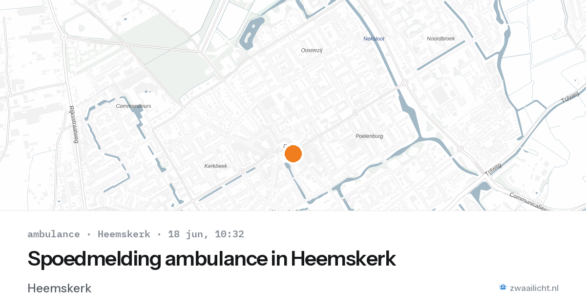 Spoedmelding ambulance in Heemskerk — 18 jun 2026