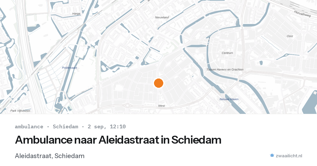 Ambulance naar Aleidastraat in Schiedam — 2 sep 2026