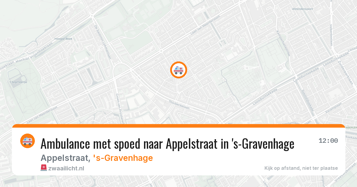 Ambulance met spoed naar Appelstraat in 's-Gravenhage — 29 apr 2026