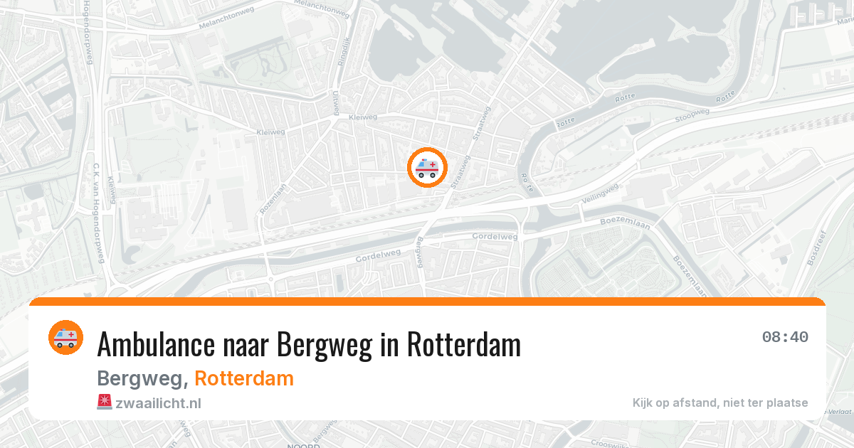Ambulance naar Bergweg in Rotterdam — 29 jul 2026