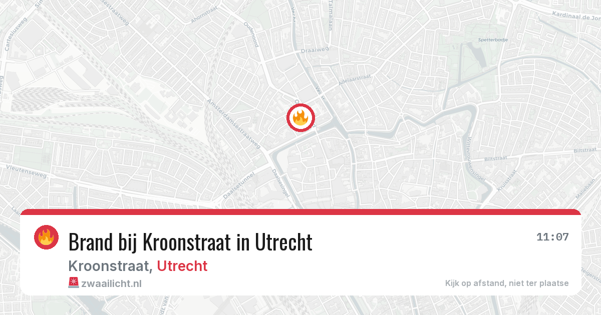 Brand bij Kroonstraat in Utrecht — 18 mrt 2026