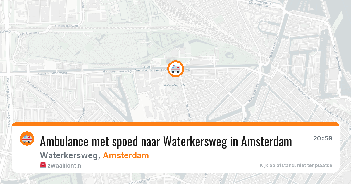 Ambulance met spoed naar Waterkersweg in Amsterdam — 1 jul 2026