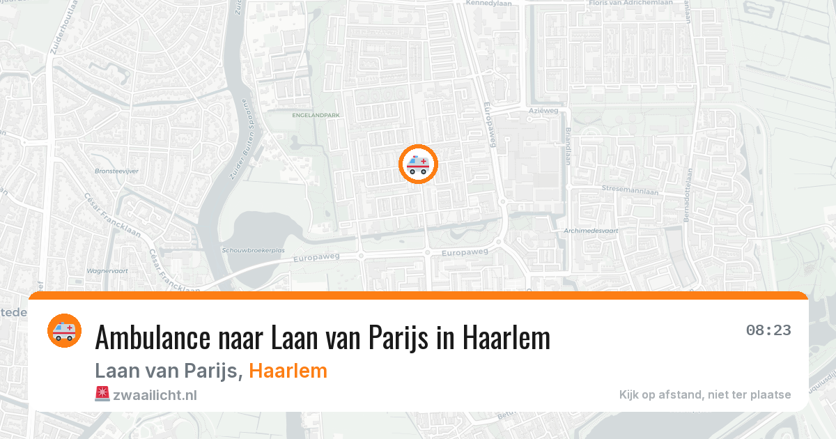 Ambulance naar Laan van Parijs in Haarlem — 13 jul 2026