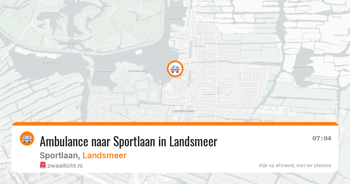 Ambulance naar Sportlaan in Landsmeer — 21 jul 2026
