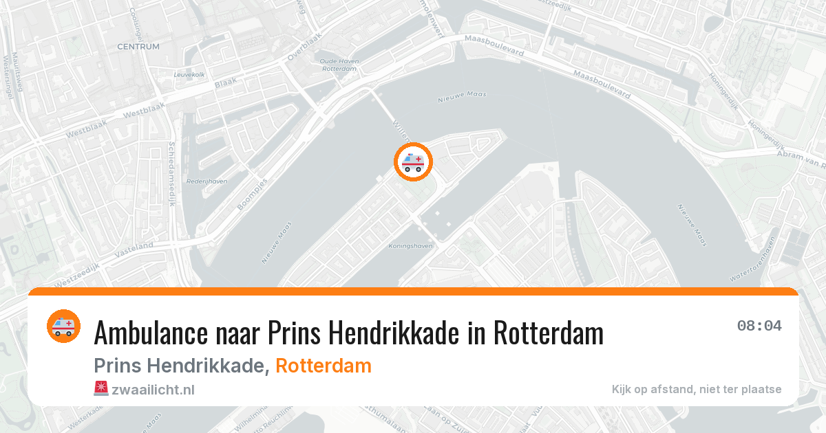 Ambulance naar Prins Hendrikkade in Rotterdam — 13 aug 2026