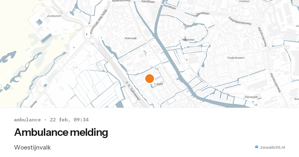 Ambulance melding — 22 feb 2026