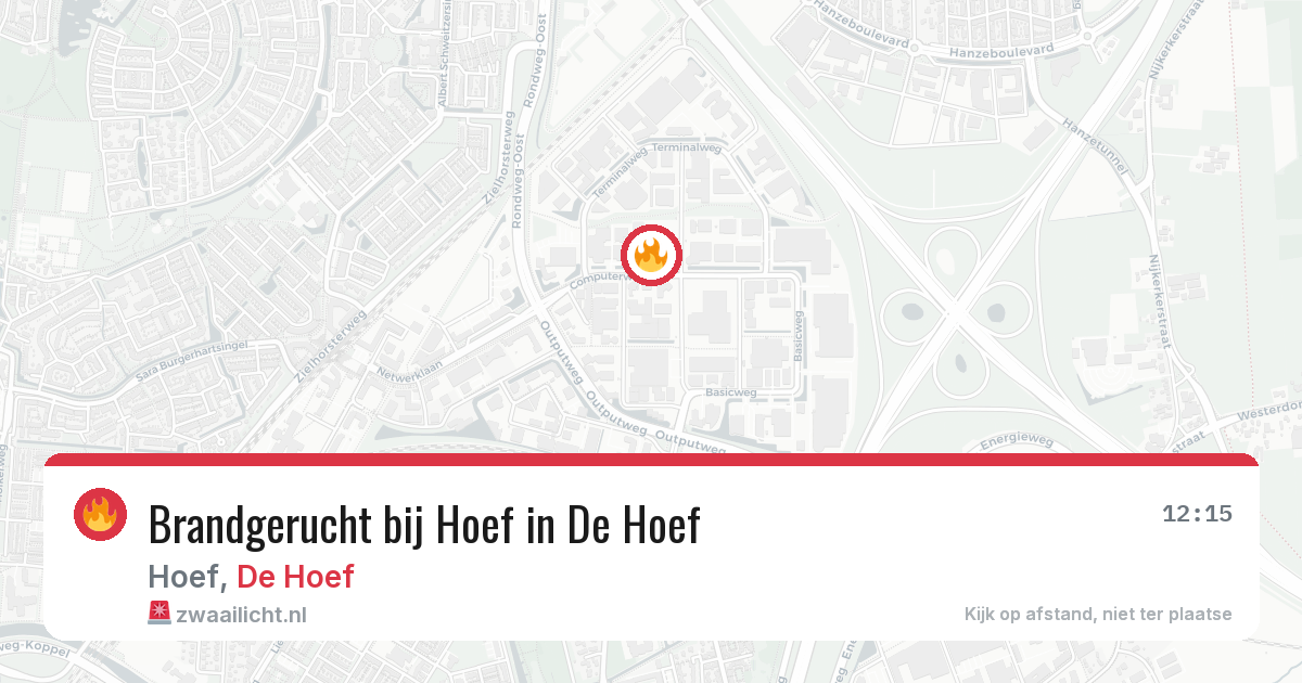 Brandgerucht bij Hoef in De Hoef — 26 feb 2026